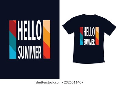 Summer typography tshirt design with modern quotes typography summer day t-shirt design