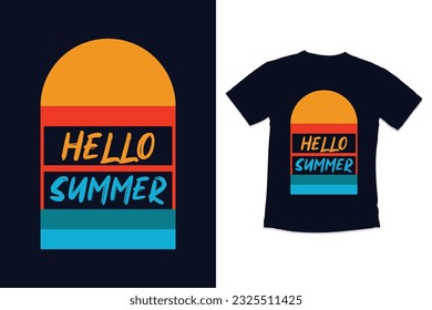 Summer typography tshirt design with modern quotes typography summer day t-shirt design