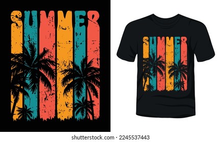 "Summer" typography t-shirt design template