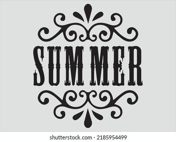 Summer typography  t-shirt design vector file