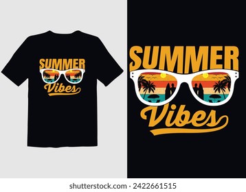 summer typography t-shirt design and vector template.