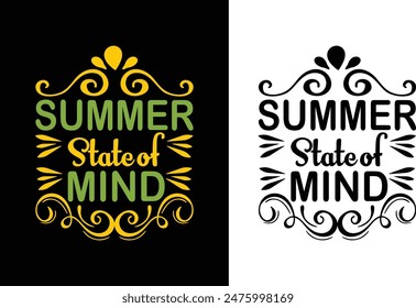 Summer Typography T-Shirt Design vector