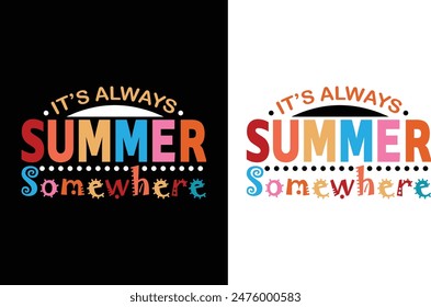 Summer Typography T-Shirt Design vector