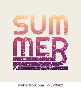 summer typography, t-shirt graphics. vector illustration.