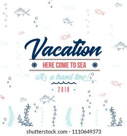 Summer Typography vector illustration