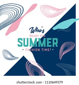 Summer Typography vector illustration