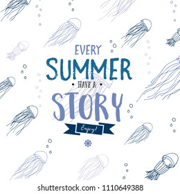 Summer Typography vector illustration