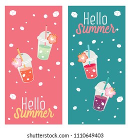 Summer Typography vector illustration