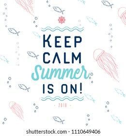 Summer Typography vector illustration