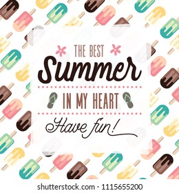 Summer typography vector illustration