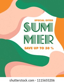Summer typography vector illustration