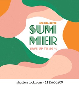 Summer typography vector illustration