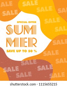 Summer typography vector illustration
