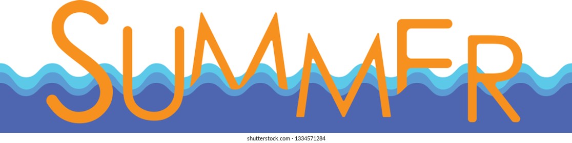 Summer typography. Vector illustration