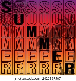 Summer Typography Vector illustration Design