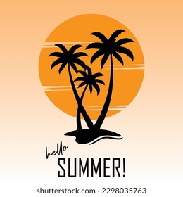 summer typography vector. it is suitable for card or banner