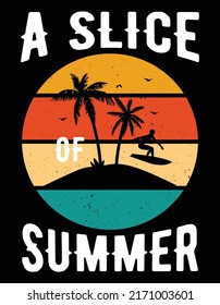 Summer typography vector t-shirt design