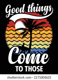 Summer typography vector t-shirt design