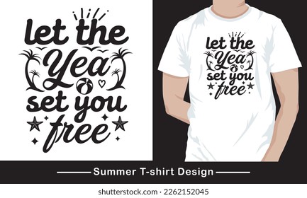 summer typography vector t-shirt design