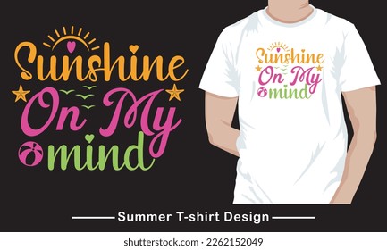 summer typography vector t-shirt design