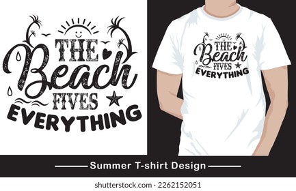 summer typography vector t-shirt design