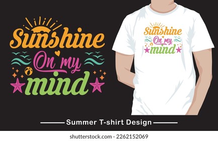 summer typography vector t-shirt design