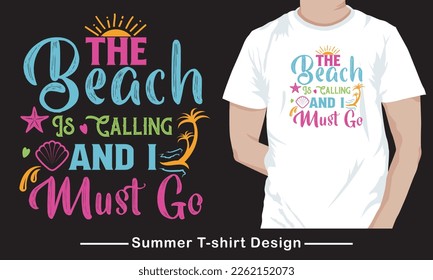summer typography vector t-shirt design