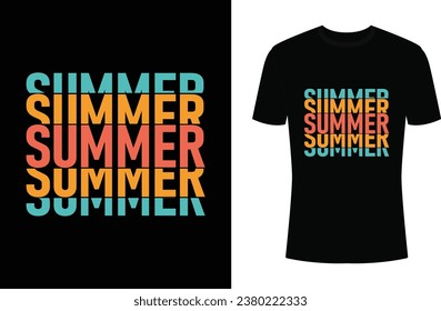 Summer Typography Vector T-shirt Design