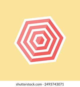 Summer umbrella beach element isolated design vector illustration.