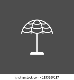 Summer umbrella icon vector