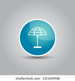Summer umbrella icon vector