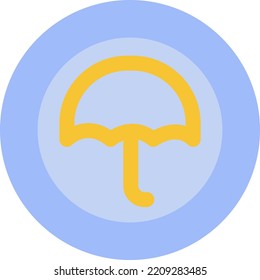 Paraguas de verano, ilustración, vector sobre fondo blanco.