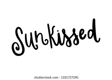 Summer unique hand drawn lettering . Vector elements for greeting cards, invitations, posters, T-shirt design, fabric, clothes.