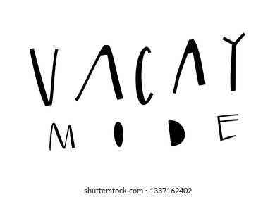 Summer unique hand drawn lettering . Vector elements for greeting cards, invitations, posters, T-shirt design, fabric, clothes.