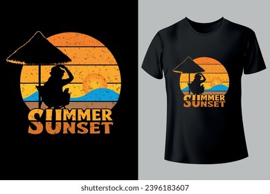 summer unique typography, custome, vintage T-shirt Design