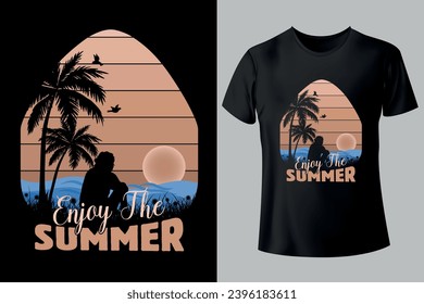 summer unique typography, custome, vintage T-shirt Design