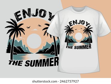 Summer unique vintage t shirt design