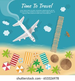 Summer vacation atoll tropical islands travel tourism vector of illustration