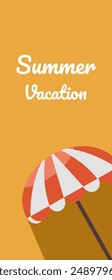 Fondo de vacaciones de verano Vertical minimalista 