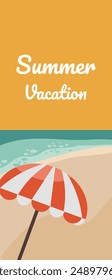 Sommerurlaub Hintergrund minimalistisch vertikal 