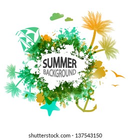 Summer vacation background with place for text