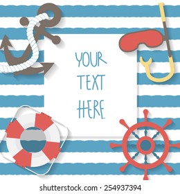 summer vacation background, sailor concept, text can be add for advertising, wallpaper, greeting card