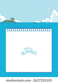Summer vacation background, sea background, summer background