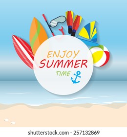 summer vacation background, text can be add for advertising, wallpaper, greeting card