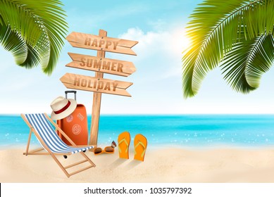 Férias de verão. Vetor.