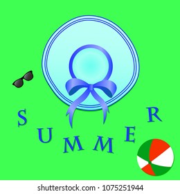 Summer vacation background. Vector illustration.