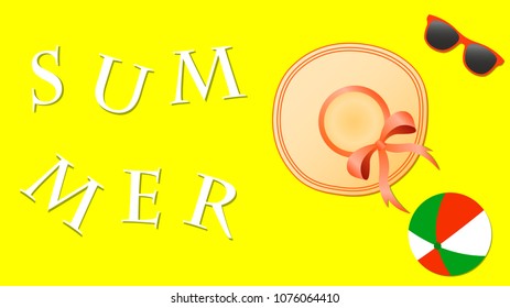 Summer vacation background. Vector illustration.