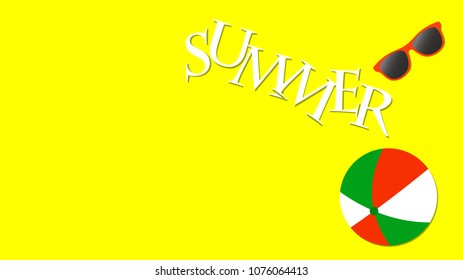 Summer vacation background. Vector illustration.