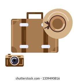 Summer vacation background vector illustration flat desing