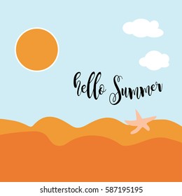 summer vacation with beach summer.